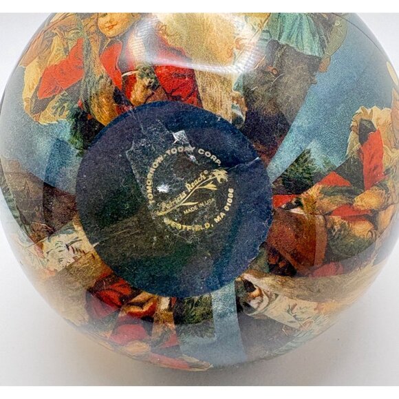 Vintage Patricia Reach Santa Claus Christmas Bulb Ornament Decoupage Victorian - Picture 3 of 6